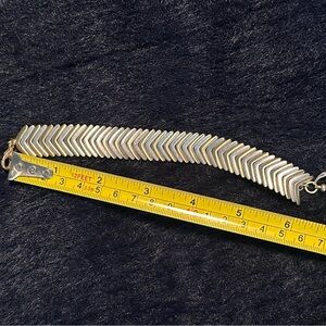 Silver- Gold Chevron Link Bracelet